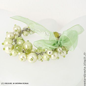 Bijoux FREDERIC M, fantaisie, perles de Majorque, or et argent